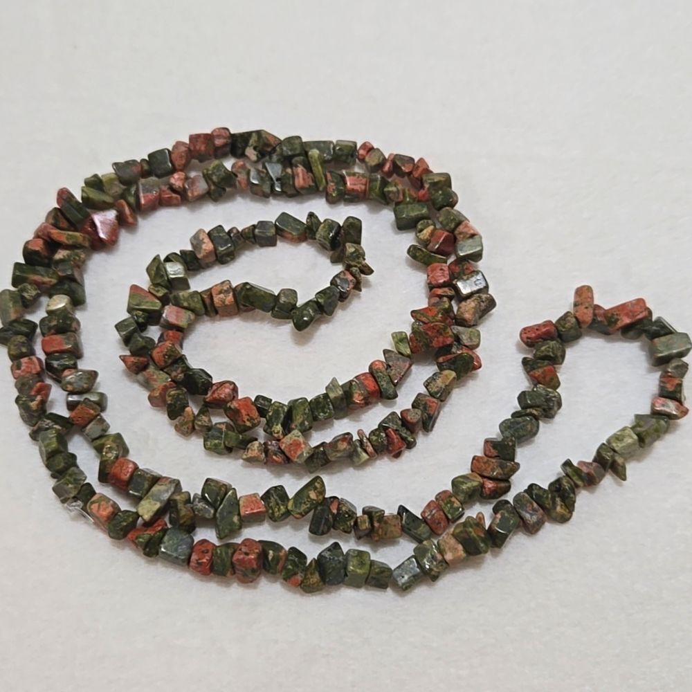 Natural Unakite Stone Necklace